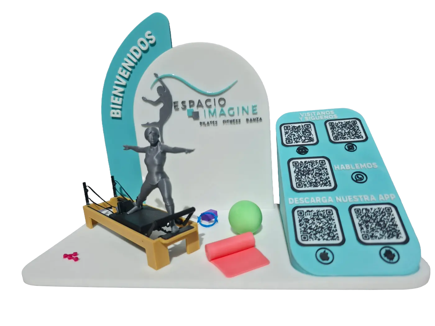 Exhibidor Espacio Imagine con QR - Réplicas a escala por encargo